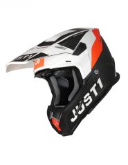 Moto přilba JUST1 J22C ADRENALINE carbon oranžová