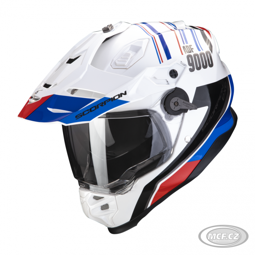 Moto přilba SCORPION ADF-9000 AIR DESERT bílo/modro/červená