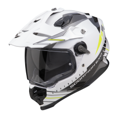 Motorcycle helmet SCORPION ADF-9000 AIR FEAT white/black/neon yellow