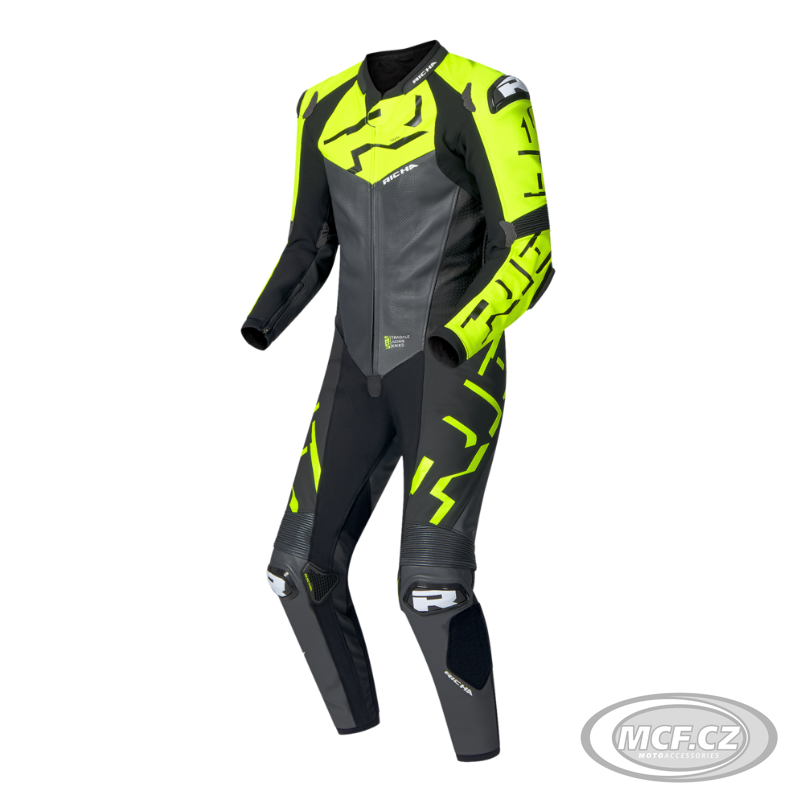Moto kombinéza RICHA STRADALE GP jednodílná fluo žluto/šedá