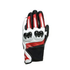 Moto gloves DAINESE MIG 3 UNISEG black/white/lava red