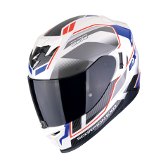 Moto helmet SCORPION EXO-520 EVO AIR LENA pearl white/blue