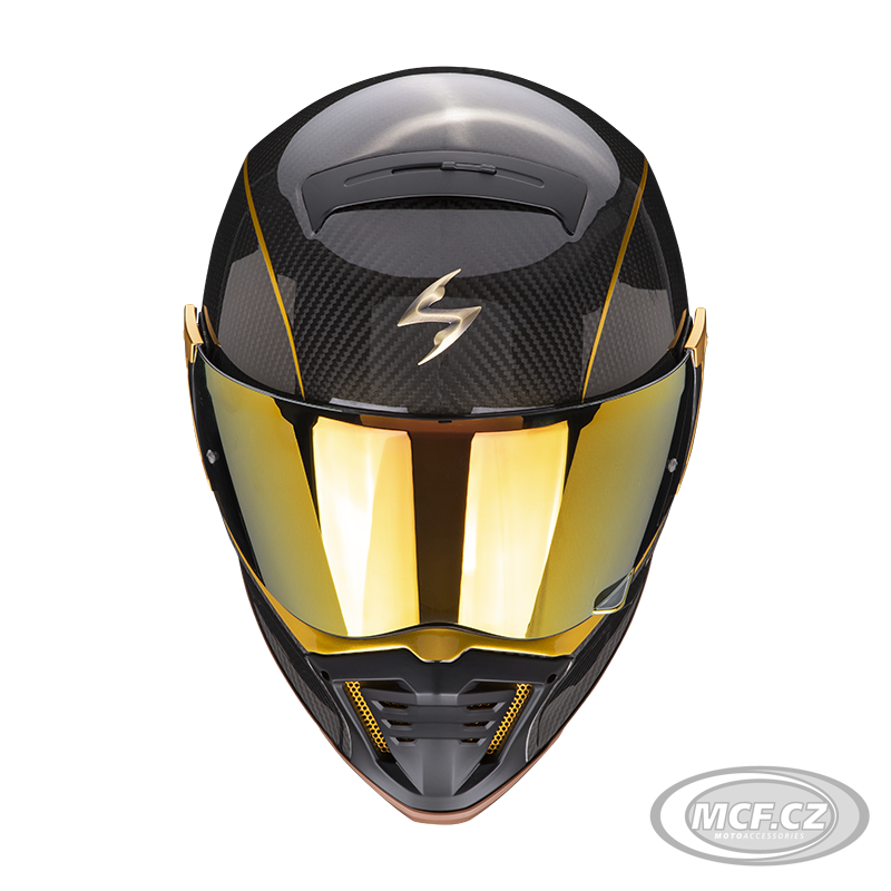 Moto přilba SCORPION EXO-HX1 CARBON SE černo/zlatá