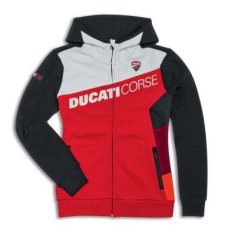 Dámská mikina DUCATI DC SPORT černo/červeno/bílá 98770534
