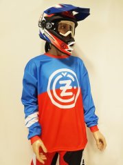 Dres ČZ LOGO Retro modro/červený 19107