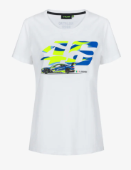 Dámské triko VR46 FLAMES bílé 504206