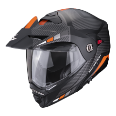 Motorcycle helmet SCORPION ADX-2 CAMINO matt black/silver/orange - PINLOCK INCLUDED