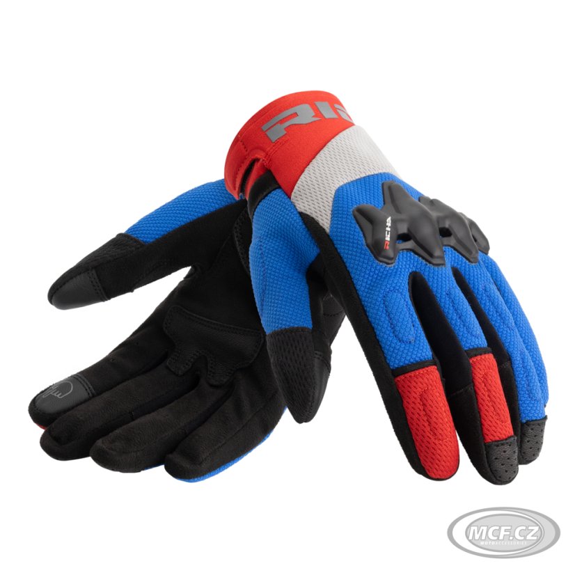 Moto rukavice RICHA JETSTREAM modro/červené