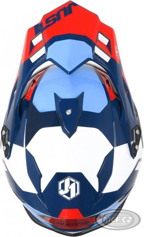 Moto přilba JUST1 J34 PRO TOUR červeno/modrá