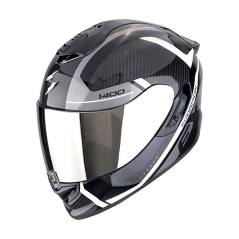 Moto přilba SCORPION EXO-1400 EVO II CARBON AIR ENKO černo/stříbrno/bílá