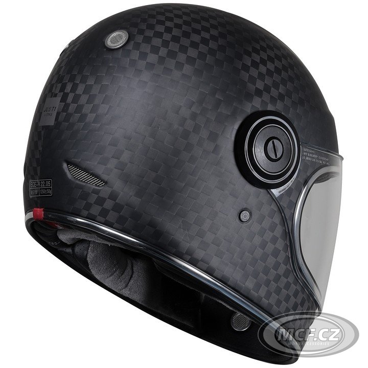 Moto přilba JUST1 J-CULT CARBON solid černá matná