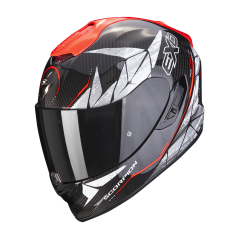 Moto přilba SCORPION EXO-1400 CARBON AIR ARANEA černo/neonově červená