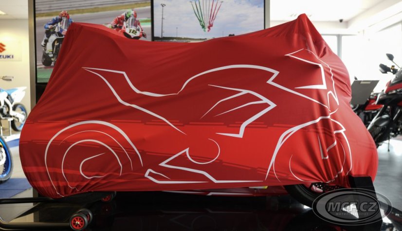 Plachta na motorku Hurly červená Ducati