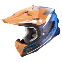 Moto přilba SCORPION VX-22 AIR BETA matná modro/oranžová