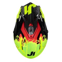 Kšilt JUST1 J38 MASK neonově žluto/červeno/černý