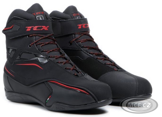 Moto boty TCX ZETA WP černo/červené