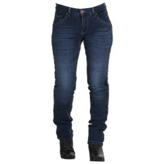 Dámské kevlarové moto kalhoty OVERLAP CITY LADY SMALT JEANS modré