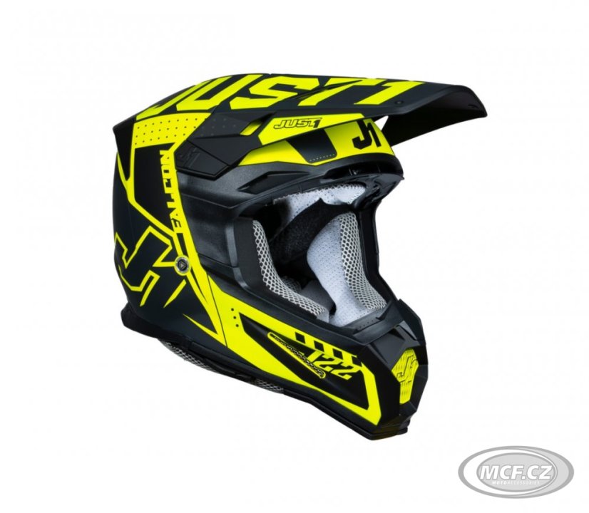 Moto přilba JUST1 J22F FALCON titanovo/černo/fluo žlutá