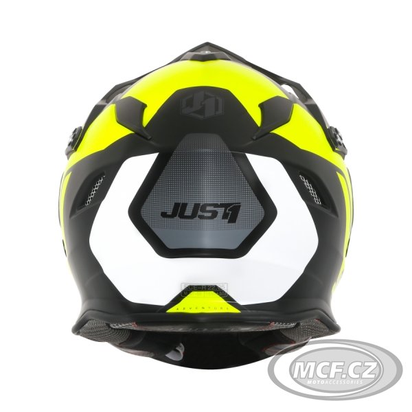 Moto přilba JUST1 J34 PRO TOUR matná neonově žluto/černá