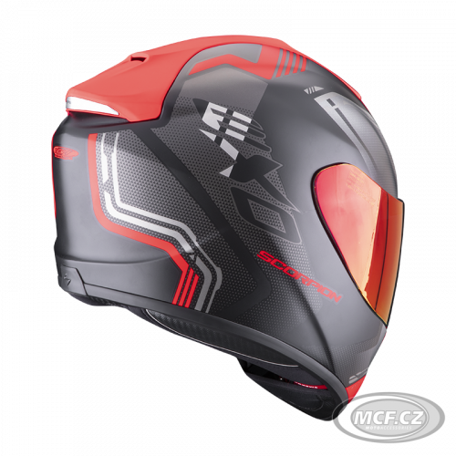 Moto přilba SCORPION EXO-1400 AIR CORSA matná černo/červená