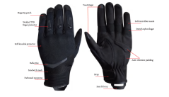 Motorcycle gloves MCP ERGO CHALLENGER black 1523E