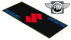 Koberec pod moto 80x250cm SUZUKI LOGO černý 1207