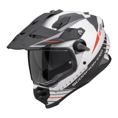 Motorcycle helmet SCORPION ADF-9000 AIR FEAT matt white/black/red