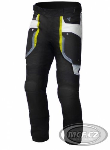 Moto kalhoty REBELHORN BORG černo/tmavě šedo/fluo žluté