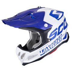 Motorcycle helmet SCORPION VX-22 AIR UPDOWN white/blue/blue