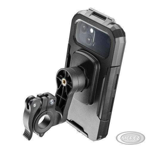 Univerzální voděodolné pouzdro na mobilní telefony Interphone Armor Pro úchyt na řídítka QUIKLOX max. 6,5 černé