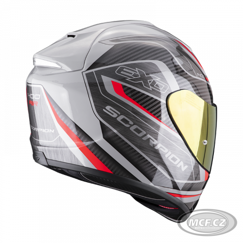 Moto helmet SCORPION EXO-1400 EVO AIR ATTUNE grey/black/red
