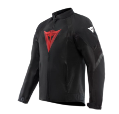 Motorcycle leather jacket Dainese HEROSPHERE AIR TEX Black/red diamond
