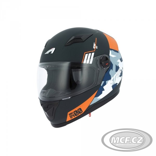 Moto přilba ASTONE GT2 ARMY matná černo/oranžová