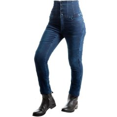 Dámské kevlarové moto kalhoty OVERLAP EVY DARK BLUE JEANS modré