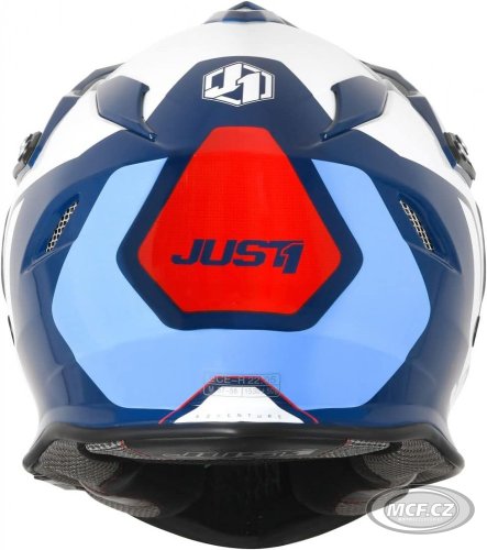 Moto přilba JUST1 J34 PRO TOUR červeno/modrá