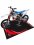ATV, kart, motorcycle carpet 160x200cm Hurly HONDA CRF 4T black/red
