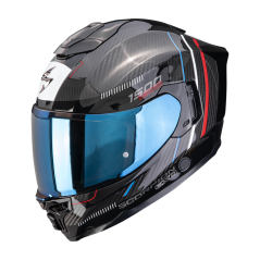 Motorcycle helmet SCORPION EXO-1500 CARBON AIR ZITY black/red/blue