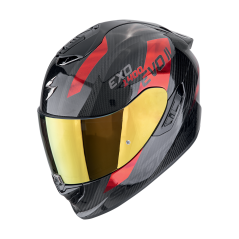 Motorcycle helmet SCORPION EXO-1400 EVO II CARBON AIR PLATTED black/red
