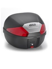 Kufr GIVI černý B 29N2 s červenými odrazkami (Monolock s vlastní plotnou), 29l