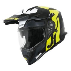 Moto přilba JUST1 J34 PRO TOUR matná neonově žluto/černá