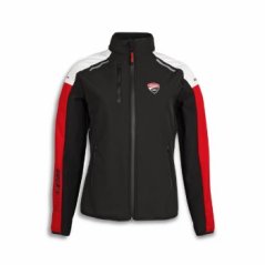 Dámská bunda DUCATI DC SPORT SOFTSHELL černo/červeno/bílá 98770782