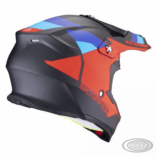 Moto přilba SCORPION VX-16 EVO AIR SPECTRUM matná černo/červeno/modrá