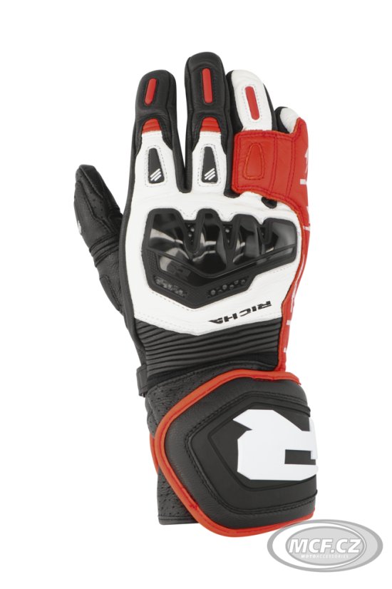 Moto rukavice RICHA STRADALE červeno/bílo/černé