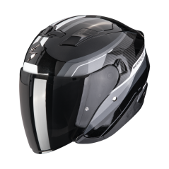 Moto přilba SCORPION EXO-230 HIPE černo/stříbrná