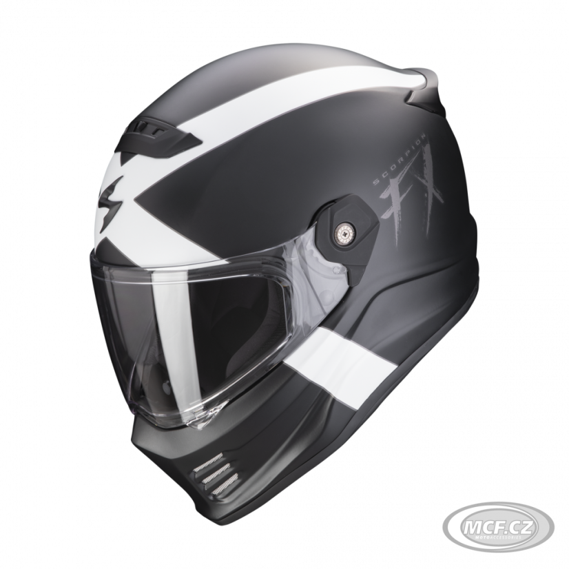 Moto přilba SCORPION COVERT FX GALLUS matná černo/bílá