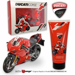Dárková sada Ducati sprchový gel 200 ml s modelem motocyklu