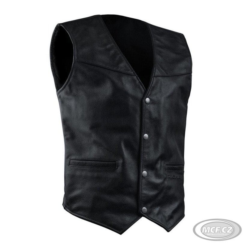 Kožená vesta RICHA FRINGES bez třásní černá
