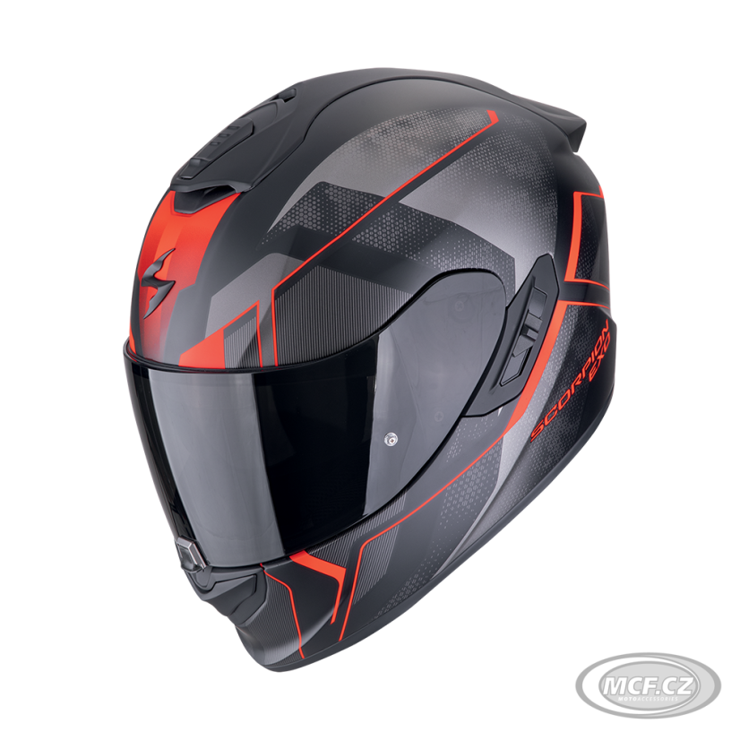 Moto přilba SCORPION EXO-1400 EVO II AIR INTENSIO matná černo/červená
