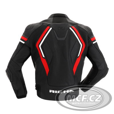 Moto bunda RICHA MATRIX 2 černo/červeno/bílá kožená