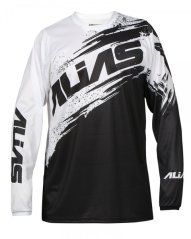 Motokrosový dres ALIAS MX A2 BRUSHED bílo/černý 2166-304